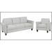 Winston Porter Living Room Furniture Chair & 3-Seat Sofa Linen in Gray | Wayfair Living Room Sets E0EBC6446DA2400EA5E3351ACE55FFE9