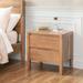 Joss & Main Oslo 2 - Drawer Solid Wood Nightstand Wood in Brown | 22 H x 22 W x 16 D in | Wayfair C09A5CCF6FD94264B688DEDF55BB231B