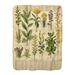 MentionedYou Heritage Flower Journal - 1 Piece Premium Sherpa Blanket - Luxurious Art Print Design Polyester | 60 H x 50 W in | Wayfair