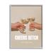 Stupell Industries bb-604-Framed Cheers Betch Wine Glasses Floater Frame Print on Canvas Canvas | 21 H x 17 W x 1.7 D in | Wayfair bb-604_ffl_16x20