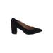 Gianni Bini Heels: Slip-on Chunky Heel Classic Black Solid Shoes - Women's Size 9 - Pointed Toe