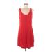 Nine Britton Casual Dress - A-Line Scoop Neck Sleeveless: Red Solid Dresses - Women's Size Medium