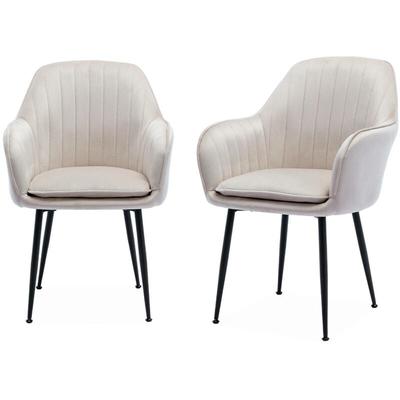 2er Set Samt Sessel mit Metallbeinen - Sweeek Image