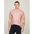 Print-Shirt TOMMY HILFIGER "HILFIGER COIN TEE" Gr. M, pink (pink crystal) Herren Shirts T-Shirts