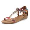 Sandale LASCANA "Sommerschuh", Damen, Gr. 43, bunt (rosa, camelfarben), Obermaterial: 50% Lederimitat, 50% Textilmaterial. Futter: 100% Lederimitat. Decksohle: 100% Lederimitat. Laufsohle: 100% Synthetik, mehrfarbig, modisch, Schuhe, Sandalette,...
