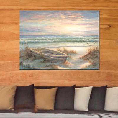 Old Dinghy Canvas Wall Art Multi Earth , Multi Earth