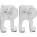 2 Pcs Razors Electric Shaver Hanger Holder Christmas Goodies No Punching Hook Metal for Shower Manual Aluminum Alloy