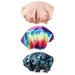 3 Pcs Elastic Double-Layer Shower Cap Showercaps Waterproof Peva Tomorrow