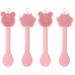 4 Pcs Cute Silicone Mask Brush Face Pink Dual-purpose Wash Mud Beauty Cleaning 2pcs (green) Facial Applicator Cepillo Para Washer Scrub