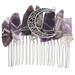 Women Hair Comb Metal Crystal Crown Chic Combs Woman Tiara Moon Star Headdress Purple Women s
