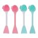 Hand-held Cleansing Brush 4 Pcs Handheld Exfoliating Face Silicone Scar Massager Silica Gel