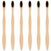 6 Pcs Bamboo Toothbrush Set Child Natural Toothbrushes Bristles