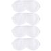 4 pcs Silk Sleeping Eyeshade Comfortable Eye Mask Breathable Blindfold Night Eye Patch for Men Women (White)