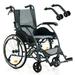 Aluminum Lightweigh Wheelchair for Adults Only 25 lbs with Anti-Tipping Device High Strength Bracket PU Wear-Resistant Shock-Absorbing Tires Breathable Cushion