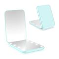 Mini Pocket Mirror Led Compact Mirror 2X Magnification Foldable Portable Mirror Travel Makeup Mirror Lighted Compact Mirror