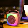 Oneshit Bluetooth Audio Clearance Bluetooth Colorful Streamer Speaker Outdoor Portable Wireless Bluetooth Speaker High Power Shock Subwoofer 360 Surround Sound Hifi Speaker Support USB And FM