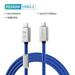 USB4 Cable 240W Compatible Thunderbolt 4 Video 8K60Hz PD3.1 USB C Fast Charge Data Transfer Silicone for Macbook iPhone15 20Gbps Blue 0.5m