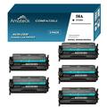 Amateck Compatible Toner Cartridge Replacement for CF258A (HP 58A) Black 5 Pack for LaserJet Pro M404dn LaserJet Pro M404dw LaserJet Pro M404n LaserJet Pro MFP M428dw M428fdn M428fdw