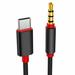 WNG Type C to 3.5mm Audio Adapter Cable Nylon Braid Ed AUX Audio Cable Car Audio Headphone Cable