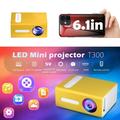 Oneshit Projector in Clearance 1080P Home Mini Projector USB HDMI AV Portable HD LED Cinema 0.38x0.28in