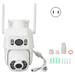 Security Camera WiFi Dual Lens 6MP Night Vision HD 110?240V Motion Detection for Home Outdoor US Plug