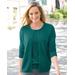 Blair Women's Spindrift™ Soft Cardigan Sweater - Green - 1X - Womens