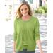 Blair Women's Spindrift™ Soft Cardigan Sweater - Green - 1X - Womens