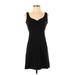 Susana Monaco Casual Dress - Mini V Neck Sleeveless: Black Print Dresses - Women's Size X-Small