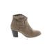 Old Navy Ankle Boots: Tan Solid Shoes - Women's Size 9 - Almond Toe