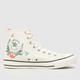 Converse all star hi succelent trainers in off-white multi