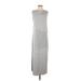 Haven Well Within Casual Dress - Midi Crew Neck Sleeveless: Gray Print Dresses - Women's Size Small