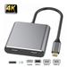 USB C to Dual HDMI-compatible Adapter Compact and Portable USB C Adapter Supports 4K@60Hz and Dual 4K@30Hz for MacBook Pro MacBook Air iPad Pro XPS and More