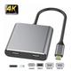 USB C to Dual HDMI-compatible Adapter Compact and Portable USB C Adapter Supports 4K@60Hz and Dual 4K@30Hz for MacBook Pro MacBook Air iPad Pro XPS and More