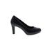 Clarks Heels: Pumps Chunky Heel Minimalist Black Solid Shoes - Women's Size 7 - Round Toe