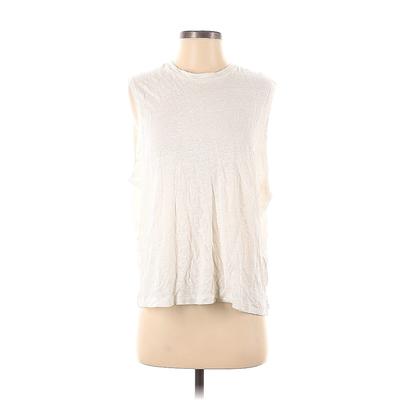 Anine Bing Sleeveless T-Shirt: Ivory Tops - Women's Size Small