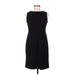 Talbots Casual Dress - Sheath: Black Solid Dresses - Women's Size 6