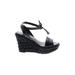 Emporio Armani Wedges: Black Shoes - Women's Size 37.5