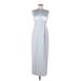 Tahari Cocktail Dress - Sheath Crew Neck Sleeveless: Silver Print Dresses - New - Women's Size 8