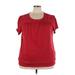 Croft & Barrow Short Sleeve Top Red Tops - Women's Size 3X