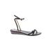 Ann Taylor LOFT Sandals: Black Print Shoes - Women's Size 10 - Open Toe