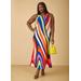 Plus Size Printed Flared Maxi Dress