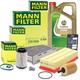 Mann-filter Inspektionspaket B + 5 L CASTROL EDGE FST 5W-30 LL für Audi, Seat, Skoda, VW