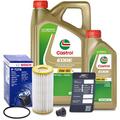 Bosch Ölfilter+Schraube+6L Castrol EDGE FST 5W-30 LL für Audi, Cupra, Porsche, Seat, Skoda, VW