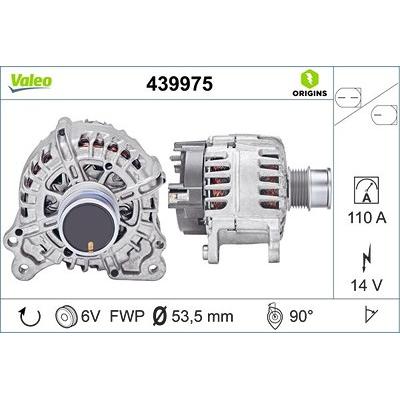 Valeo Generator [Hersteller-Nr. 439975] für Audi, Seat, Skoda, VW Image