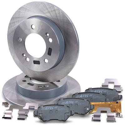 Atec Bremsscheiben + Bremsbeläge Zubehör Hinterachse [Hersteller-Nr. 40578793] für Kia Image