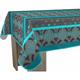 Le Linge De Jules - Nappe Anti-taches Phenix turquoise - Rectangle 150 x 300 cm