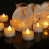 Bougies LED sans flamme - 24 bougies chauffe-plat LED vacillantes - Blanc chaud - Fonctionnent avec