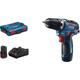 Perceuse-visseuse 12 V GSR 12V-35 professional + 2 batteries 3 Ah + chargeur + coffret L-BOXX BOSCH 06019H8002