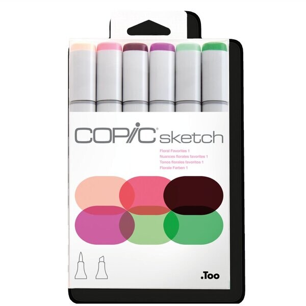 Layoutmarker Copic Sketch 6er Set Florale Image