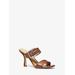 Michael Kors Colby Leather Sandal Brown 10